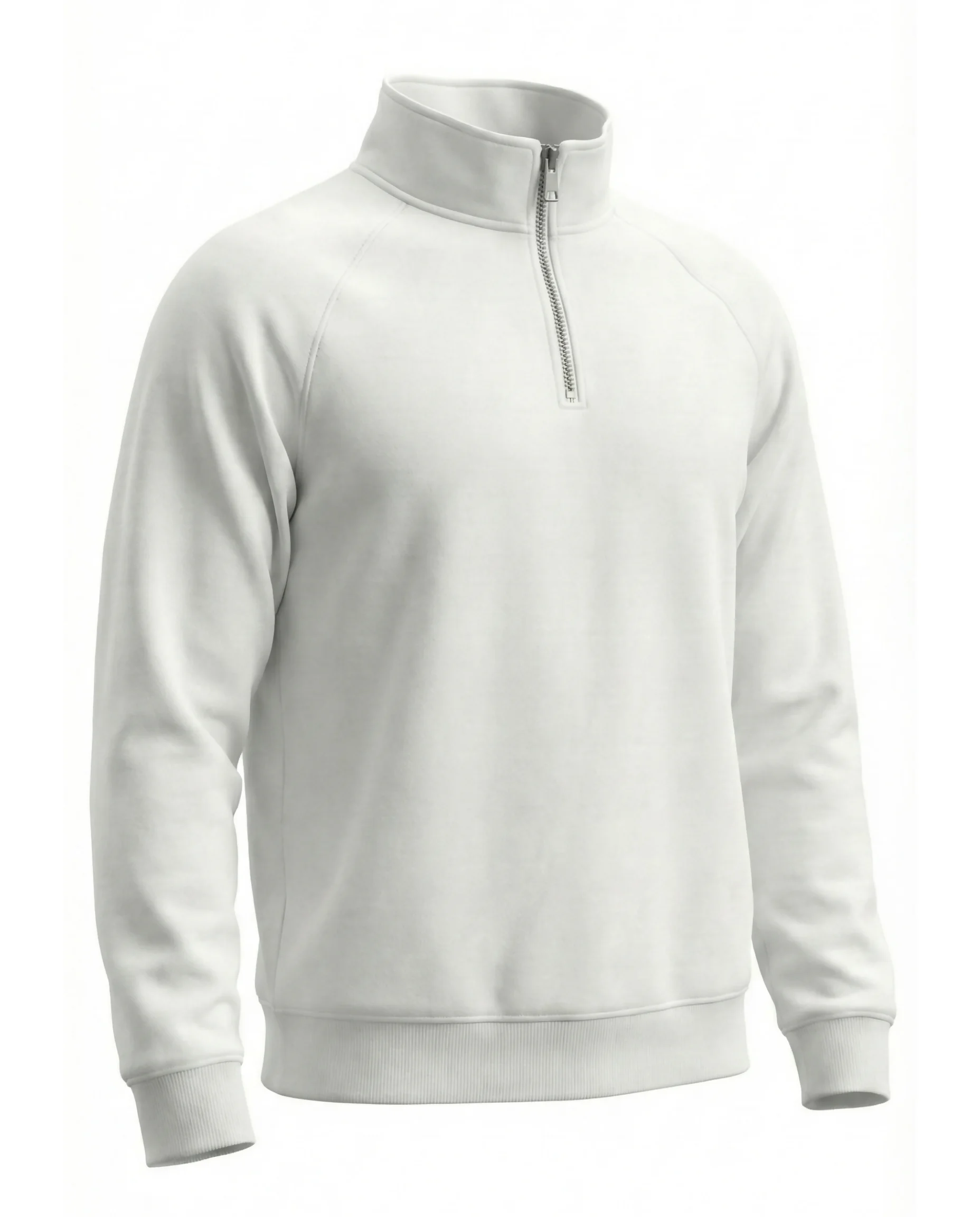 Kemit Unisex Half-Zip white Sweatshirt Kemit Unisex Half-Zip white Sweatshirt - Image 4