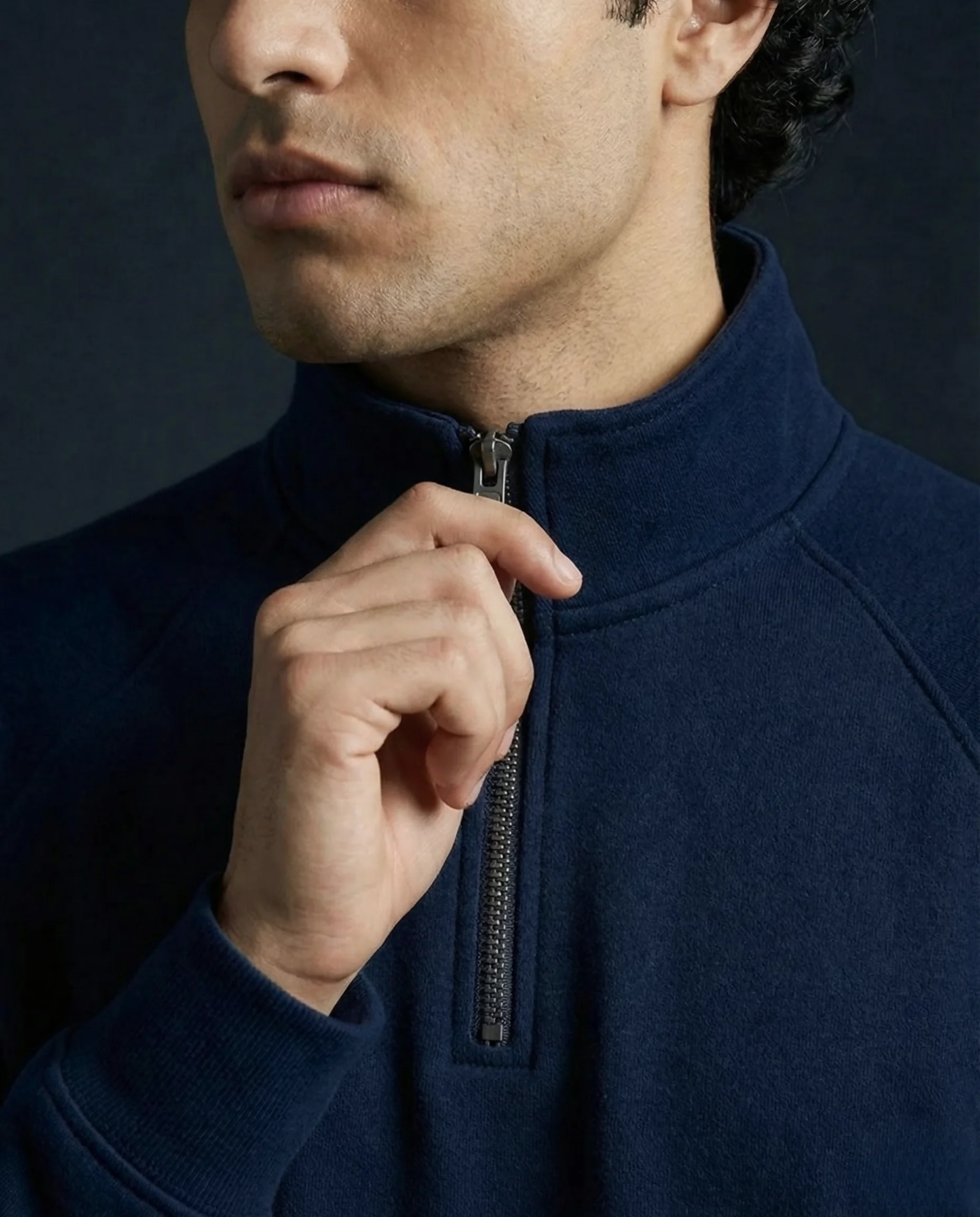 Kemit Half-Zip Sweatshirt (Navy blue) Kemit Half-Zip Sweatshirt (Navy blue) - Image 4