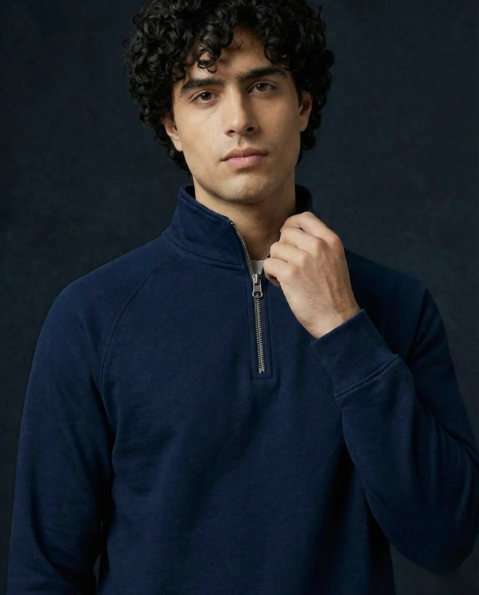 Kemit Half-Zip Sweatshirt (Navy blue) Kemit Half-Zip Sweatshirt (Navy blue) - Image 7